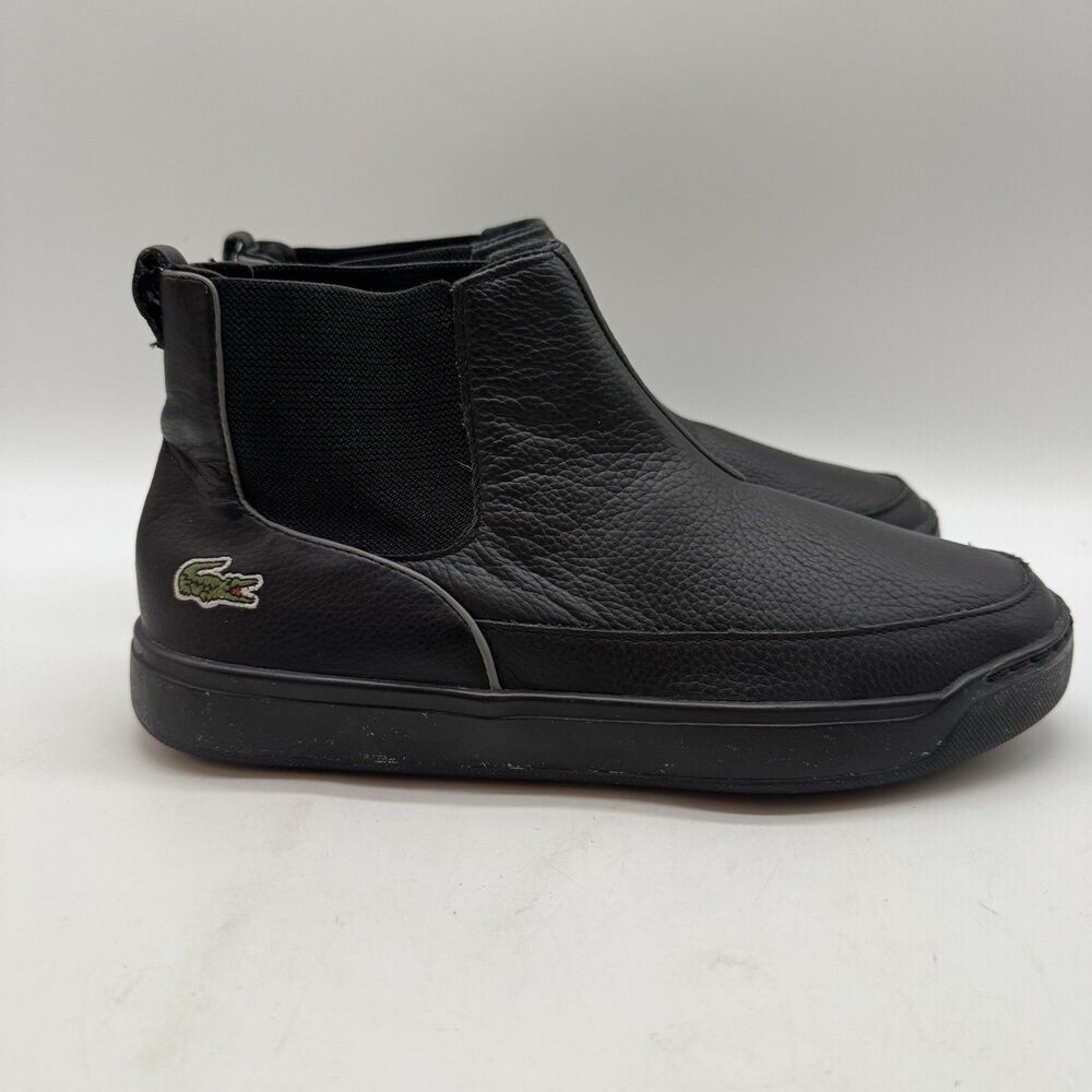 Lacoste  Explorateur Chelsea Ankle Boots Youth 4.5 or Women 6-6.5 Black Pull On